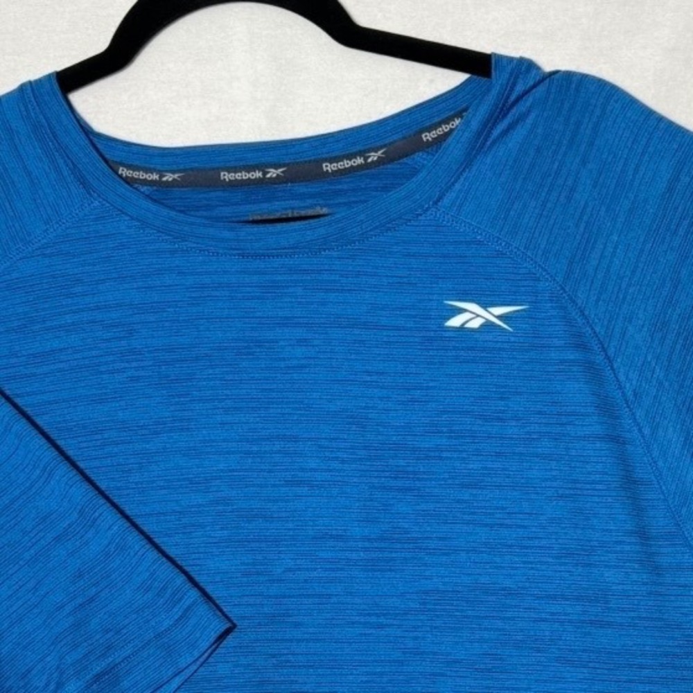 Reebok Mens Speedwick Athletic T-Shirt Blue Heathered XL New with tags
